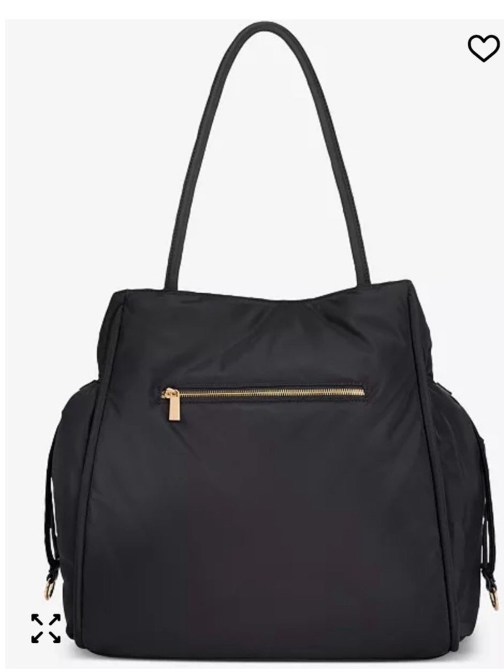 On 34th (Macy’s) Black Nylon Tote (very large!) with Front Zip Pocket NWT